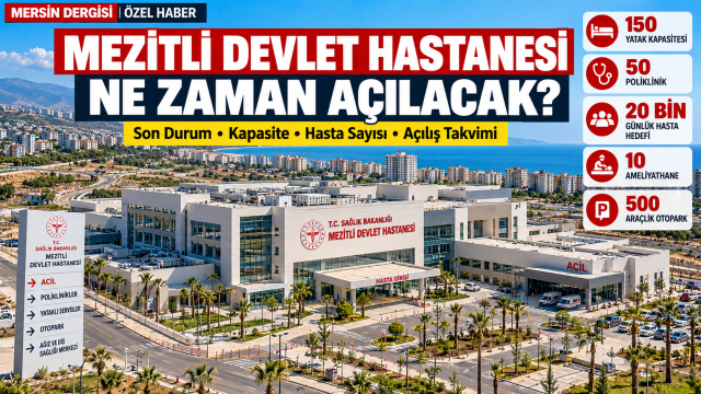 Mezitli Devlet Hastanesi Ne Zaman Açılacak? İşte Son Durum, Kapasite ve Açılış Takvimi