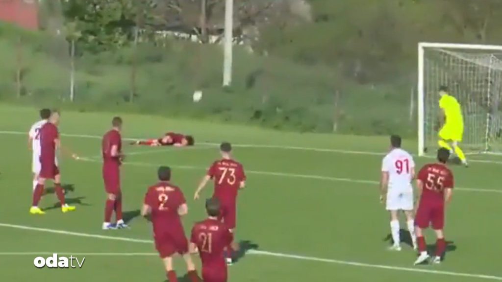 Moldova Liga 1’de ilginç anlar: Yatarak gol attı