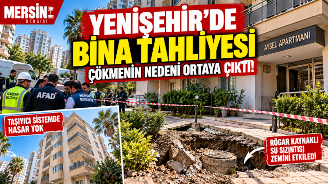 Mersin Yenişehir’de Korkutan Bina Tahliyesi: Çökmenin Nedeni Ortaya Çıktı!