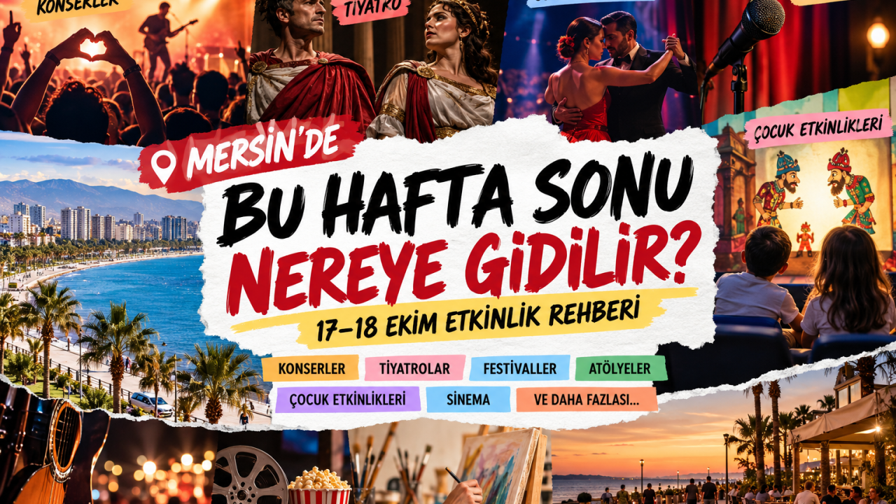 Mersin’de Bu Hafta Sonu Nereye Gidilir? İşte 17–18 Ekim’in Konser, Tiyatro, Festival ve Etkinlik Rehberi