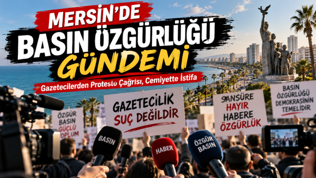 Mersin’de Basın Özgürlüğü Gündemi: Gazetecilerden Protesto Çağrısı, Cemiyet Yönetiminde İstifa